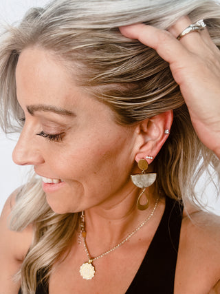 Rosetta Earrings, Grey