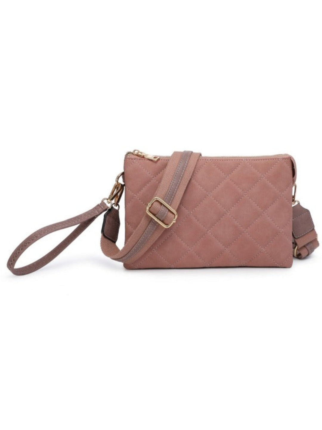 Izzy Quilted Crossbody, Mauve