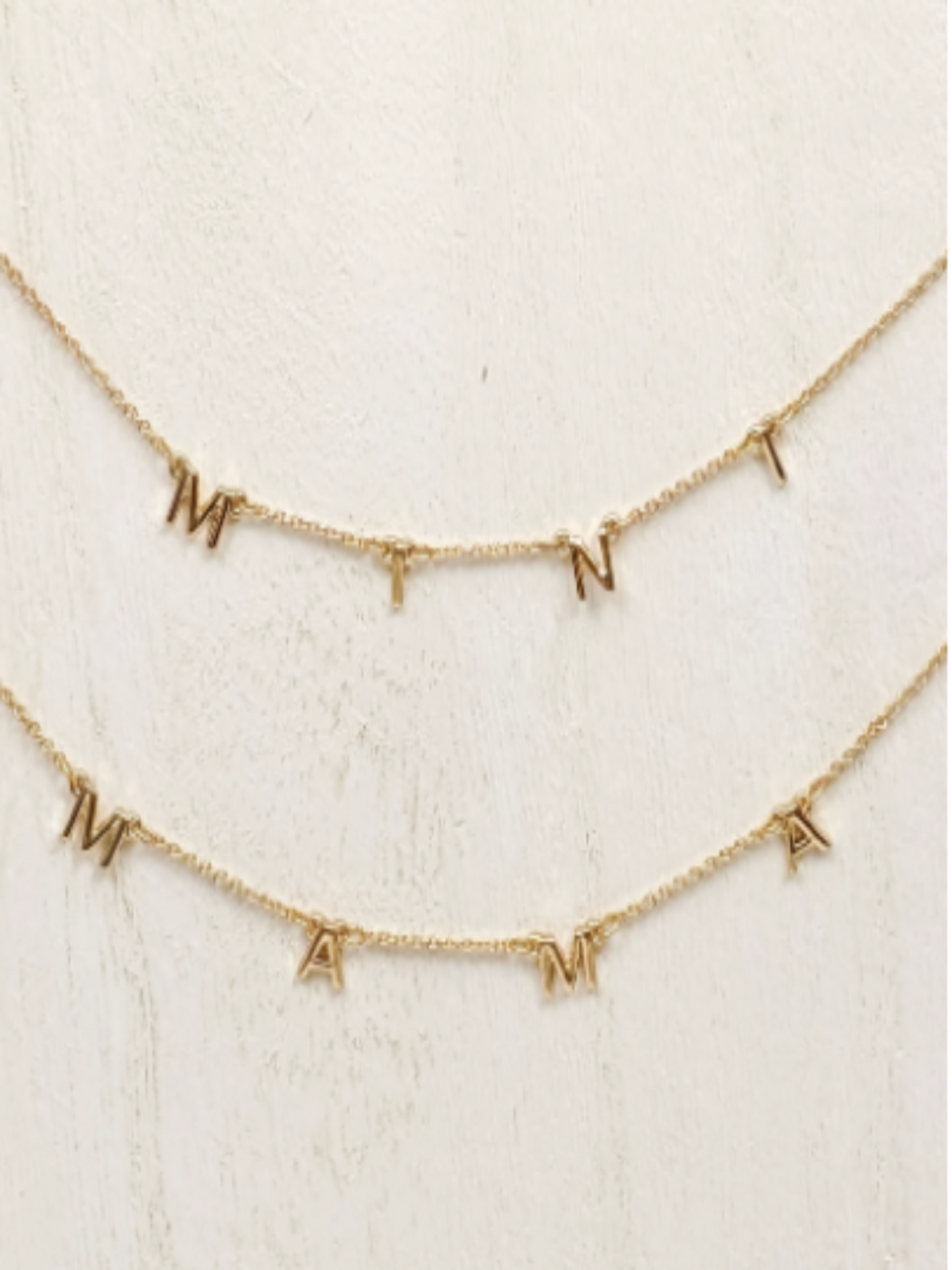 Mama and Mini Necklace Set, Gold