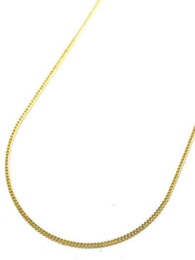 Skinny Curb Chain Necklace, Silver